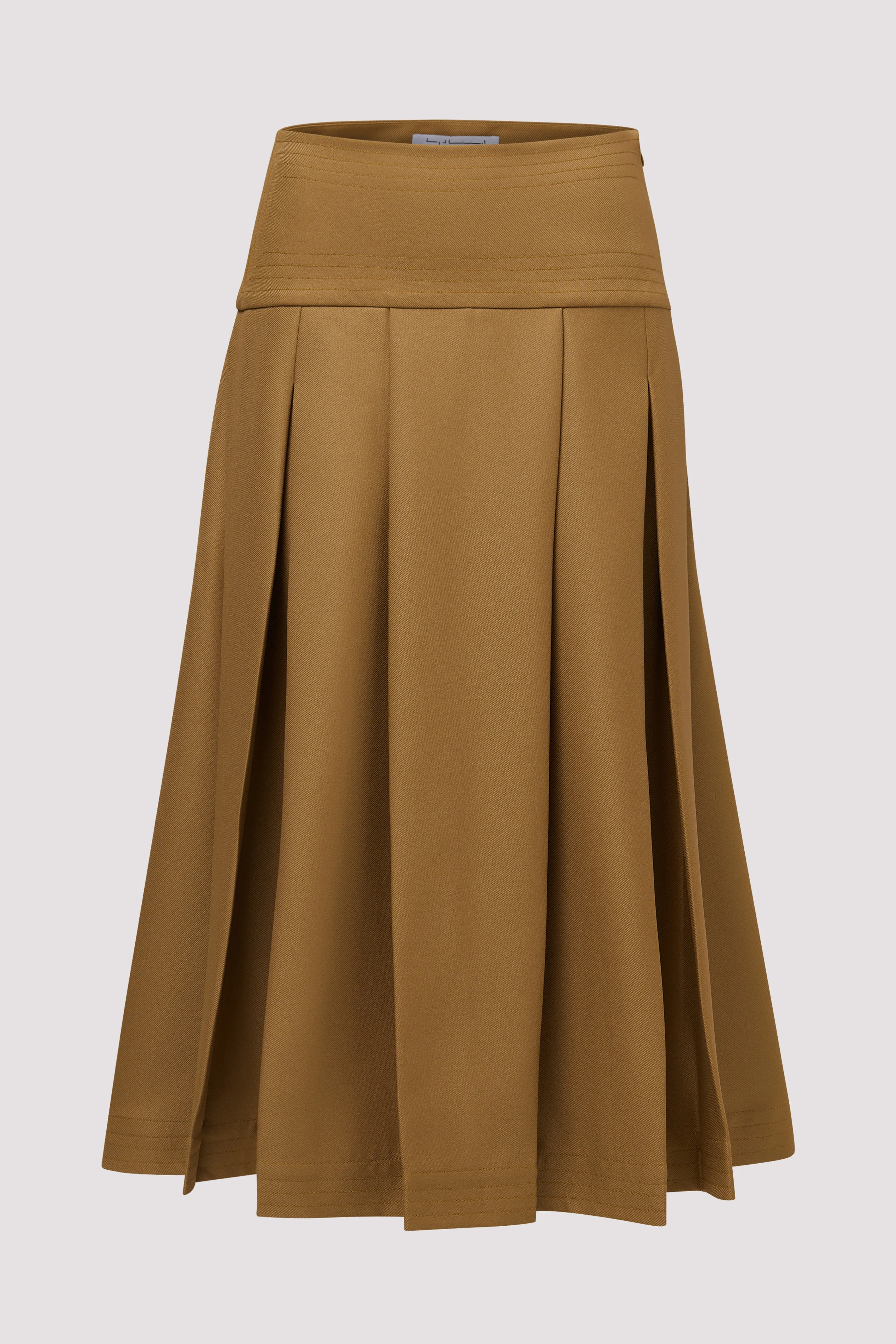 Brown Layan Pleated Maxi Skrit