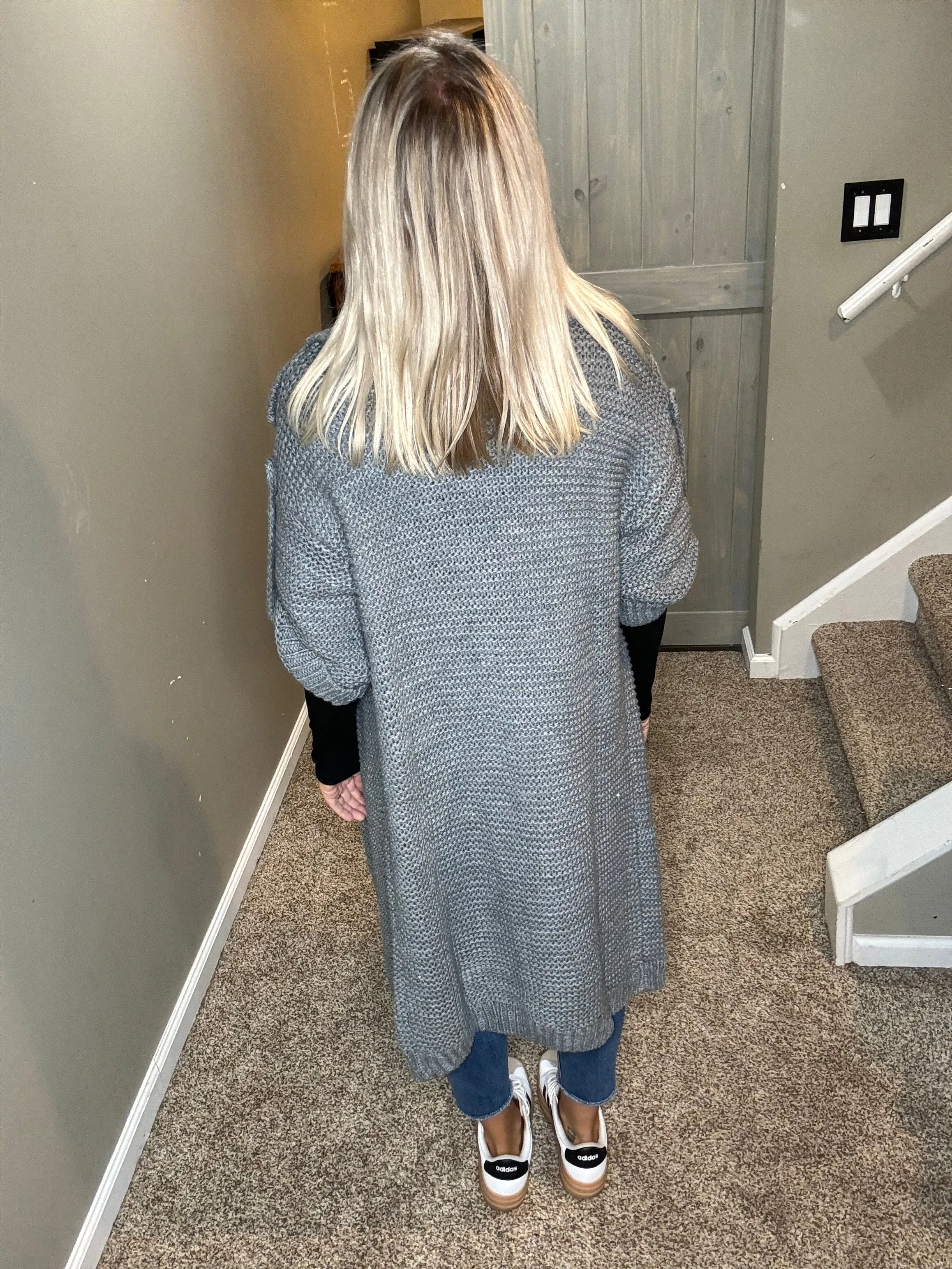 Charcoal Sweater Cardigan