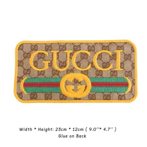 Classic Brown Gucci Patches for Custom Clothing DIY Jackets