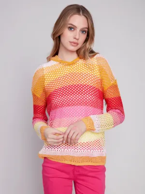 Crochet Fishnet Hoodie