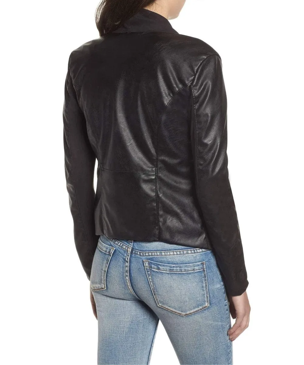 Drape Front Jacket, Black