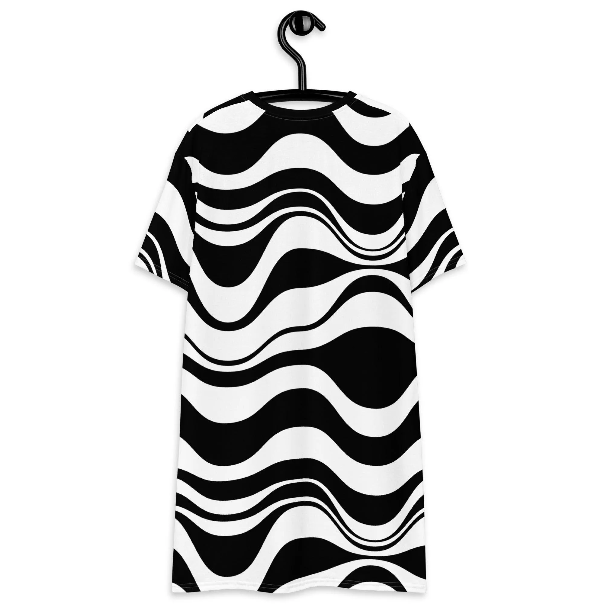 ENERGY WAVES black - T-shirt dress