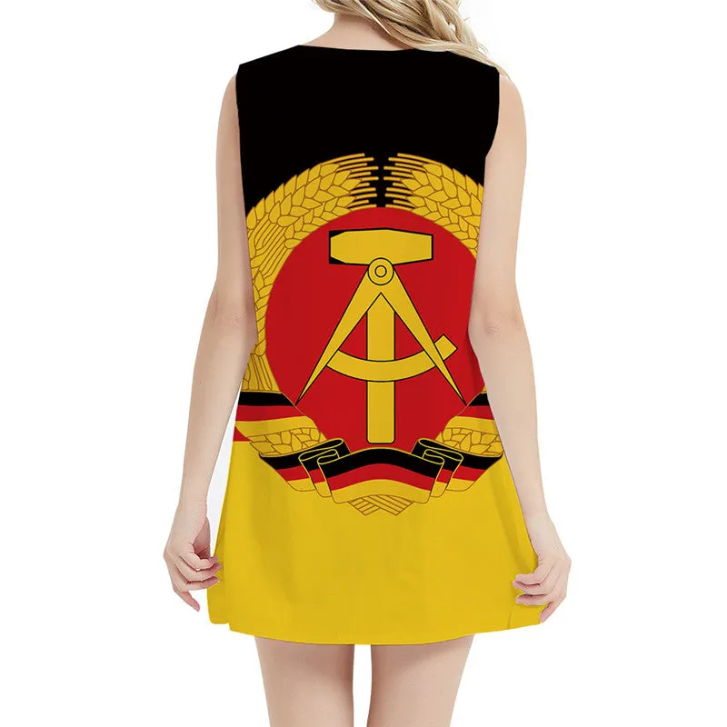 Geometric Dresses Women Germany 3d Print Flag Ladies Dresses Colorful Vestido Sexy Graphics Sundress Womens Clothing Club
