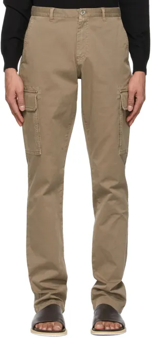 Isaia Brown Slim Cargo Pants