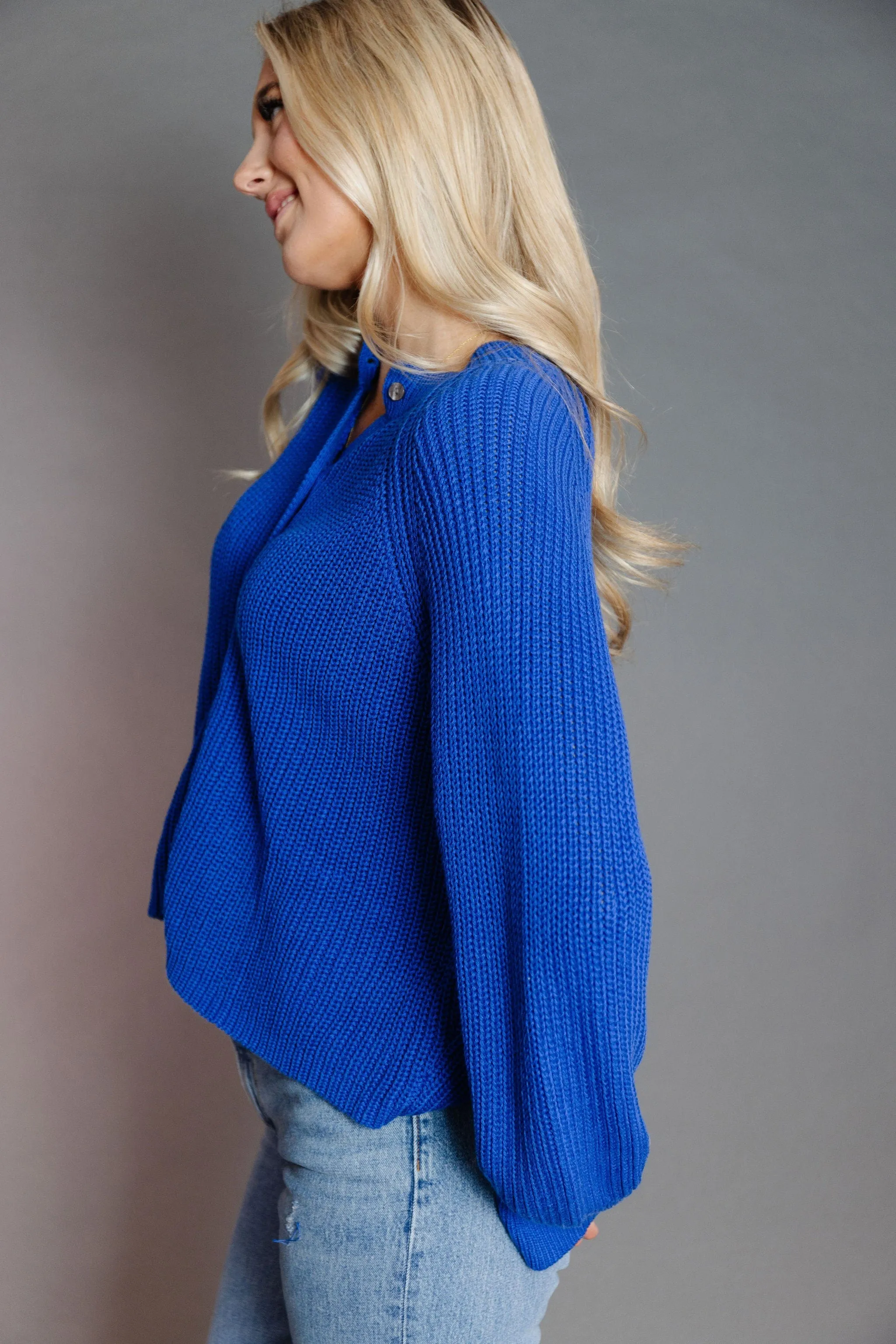 Lila Cardigan in Cobalt Blue