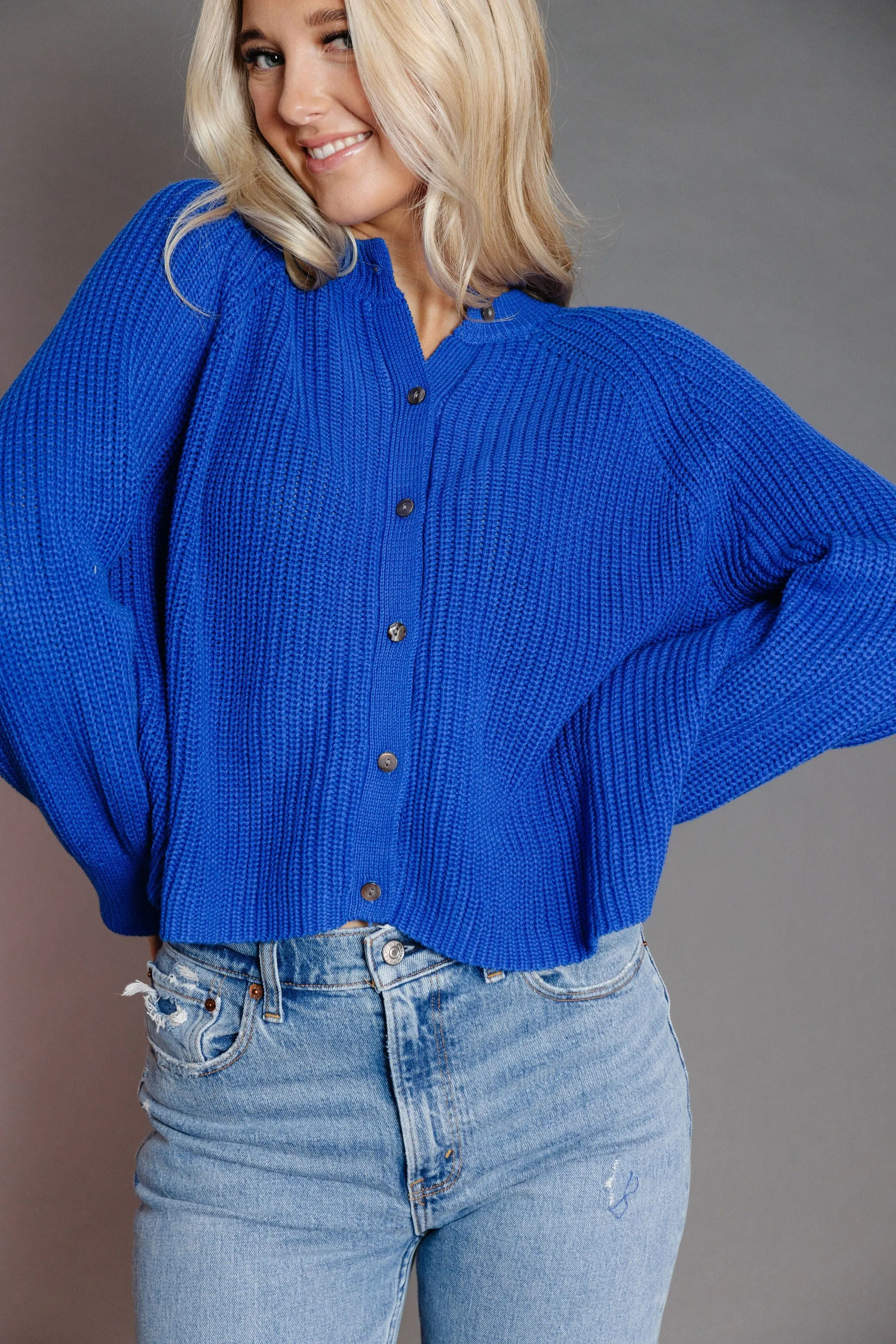 Lila Cardigan in Cobalt Blue