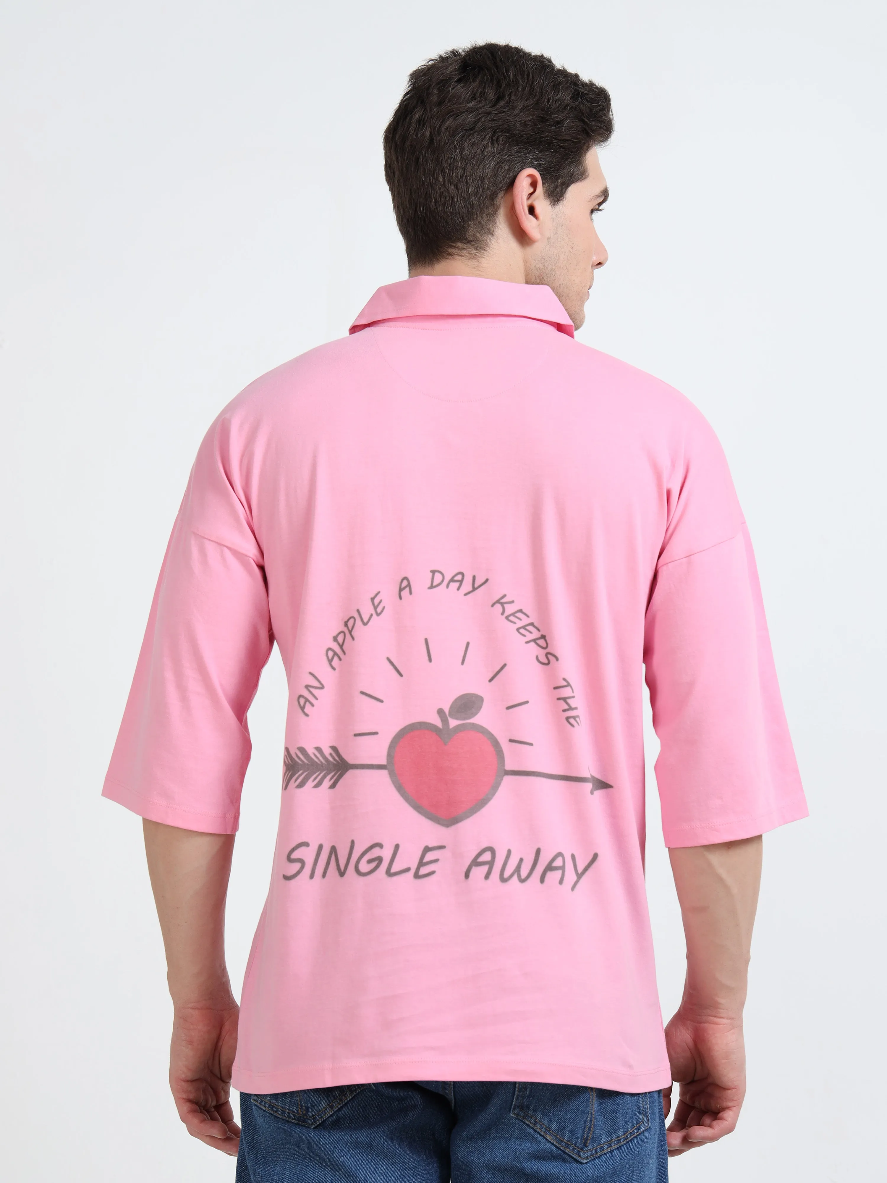 Men's rPET & Recycled Cotton Printed Collared T Shirt