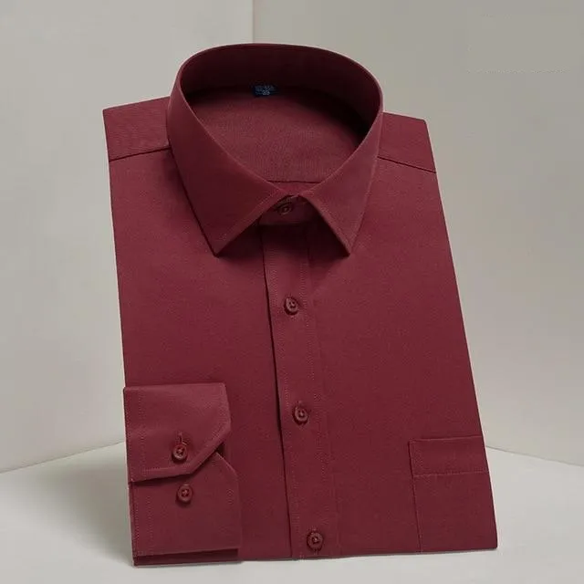 Men's Shirt Long Sleeve Causal Formal Business Dress