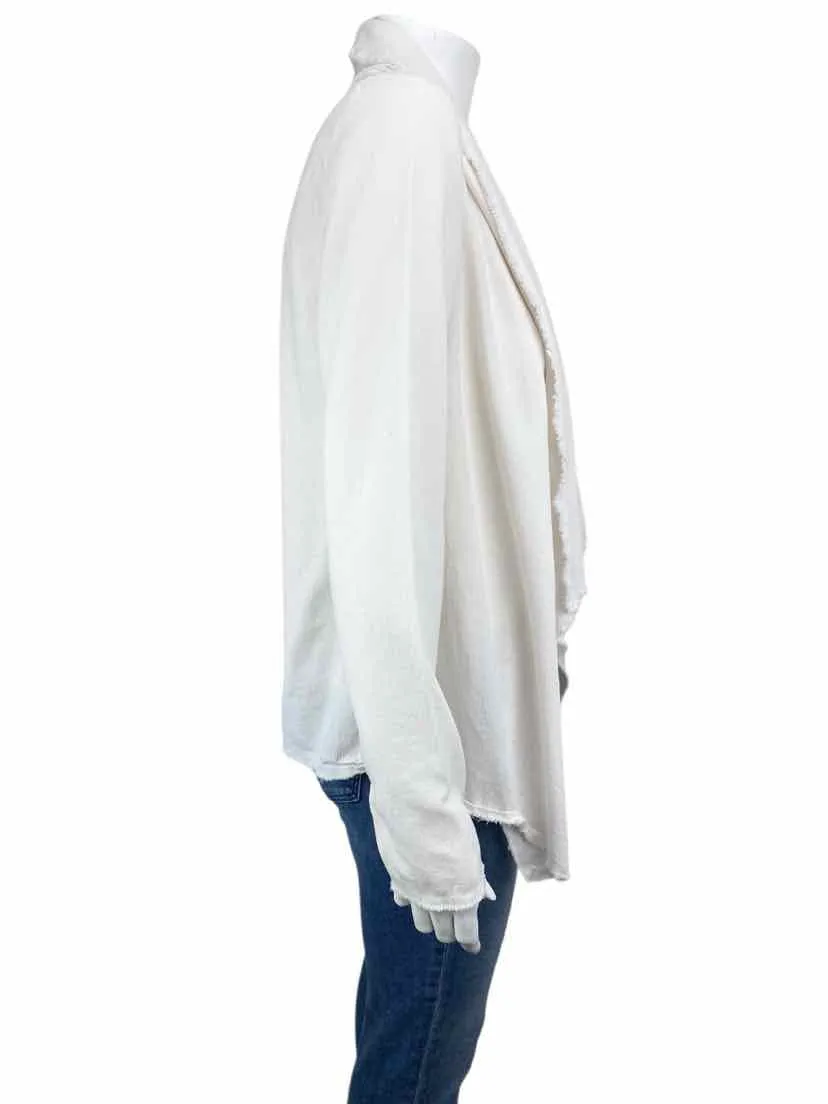 Michael Stars Women's Woven Open Cardigan Off-White Size S