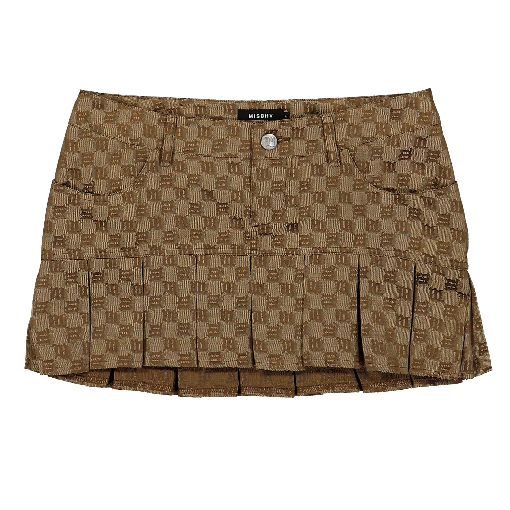 Monogram Pleated Skirt