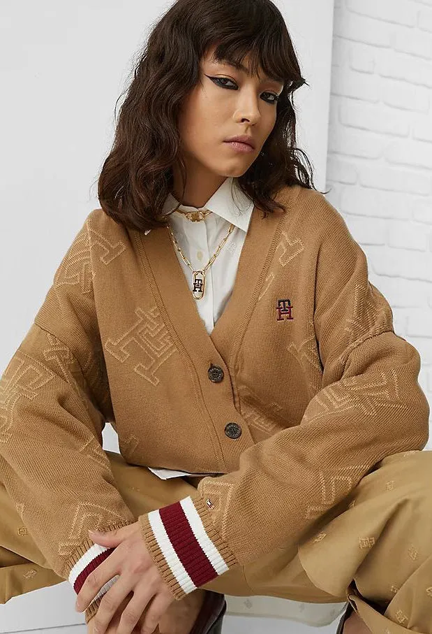 MONOGRAM RELAXED FIT CARDIGAN