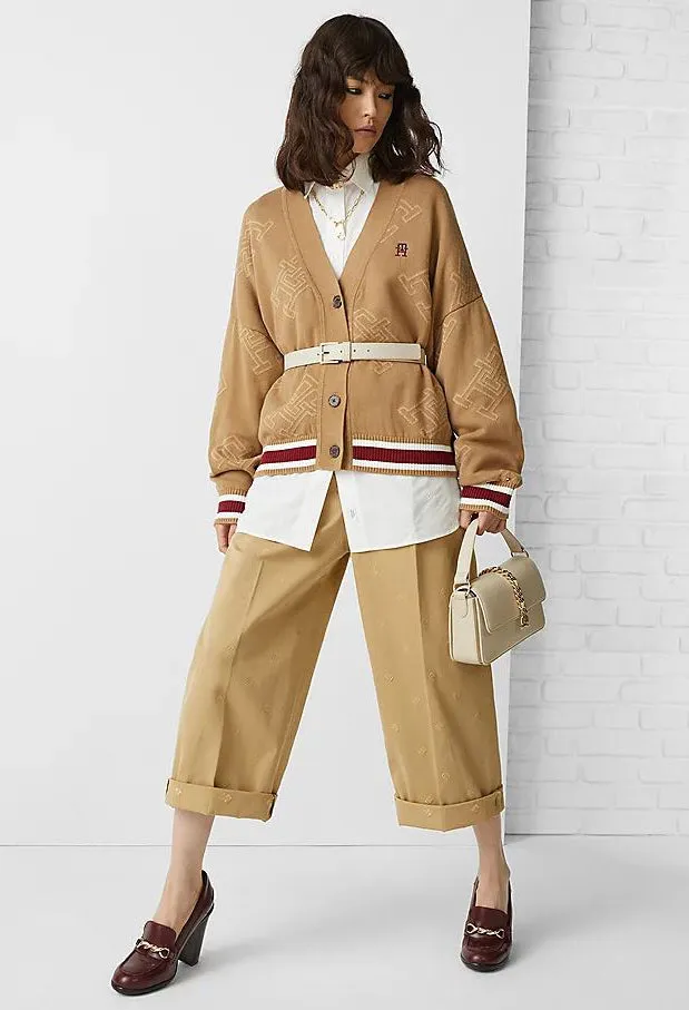MONOGRAM RELAXED FIT CARDIGAN