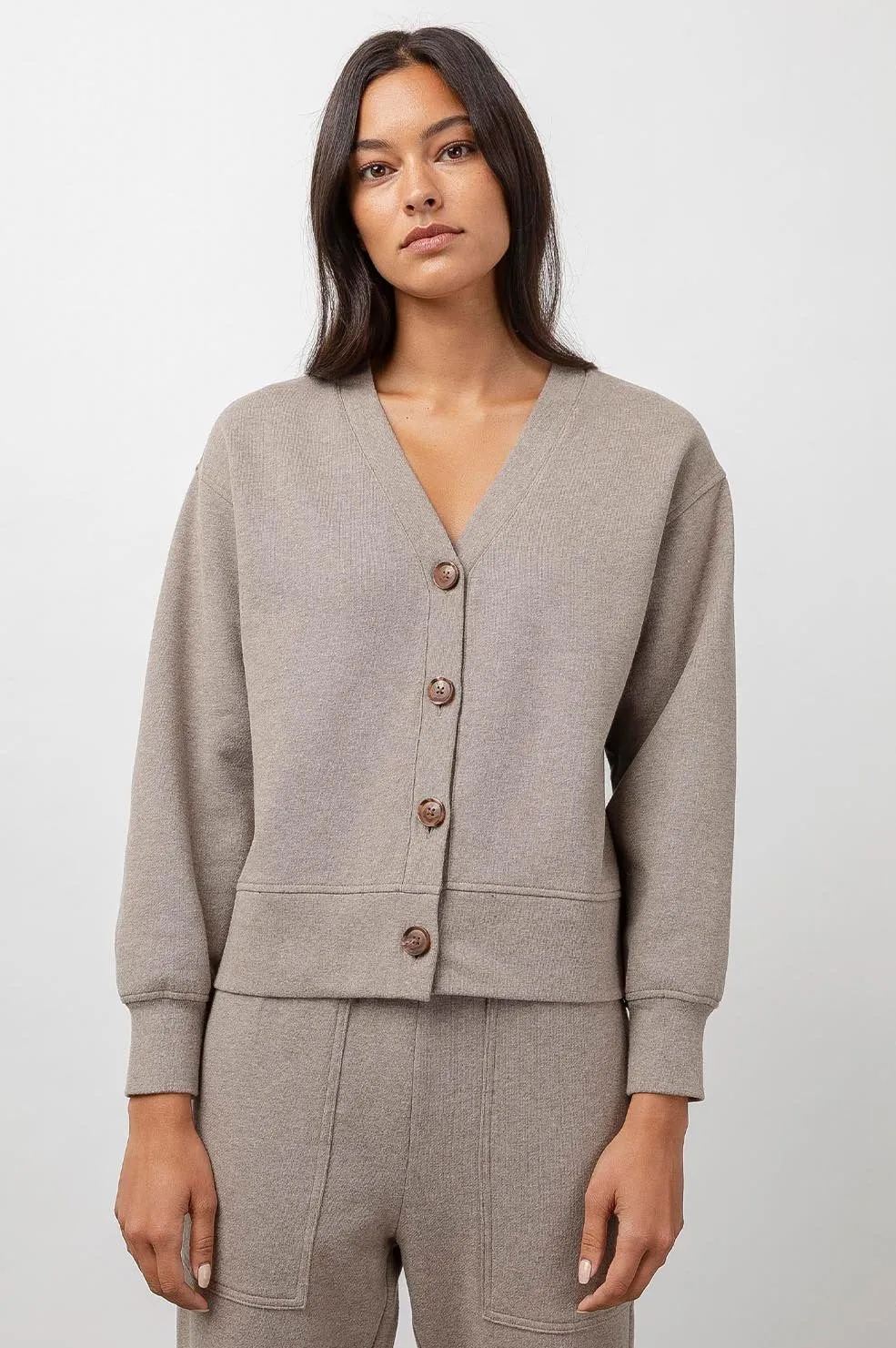 Omi Latte Heather Cardigan