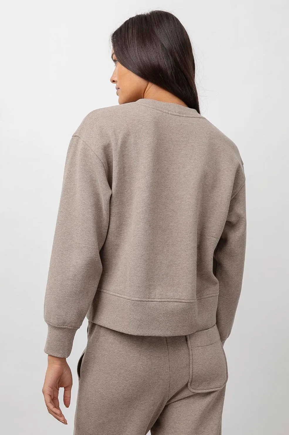 Omi Latte Heather Cardigan