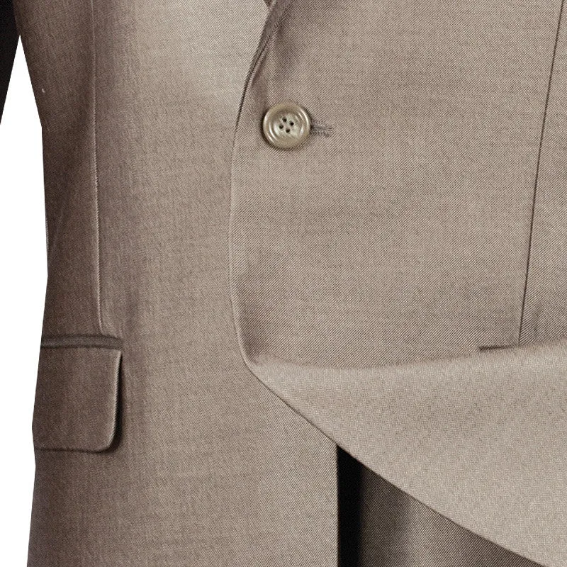 Palazzo Collection - Beige Men's Slim Fit 2 Piece Tuxedo Shawl Lapel