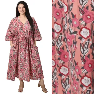 Peach Cotton Maxi Dress UK Size 18-32 CM13