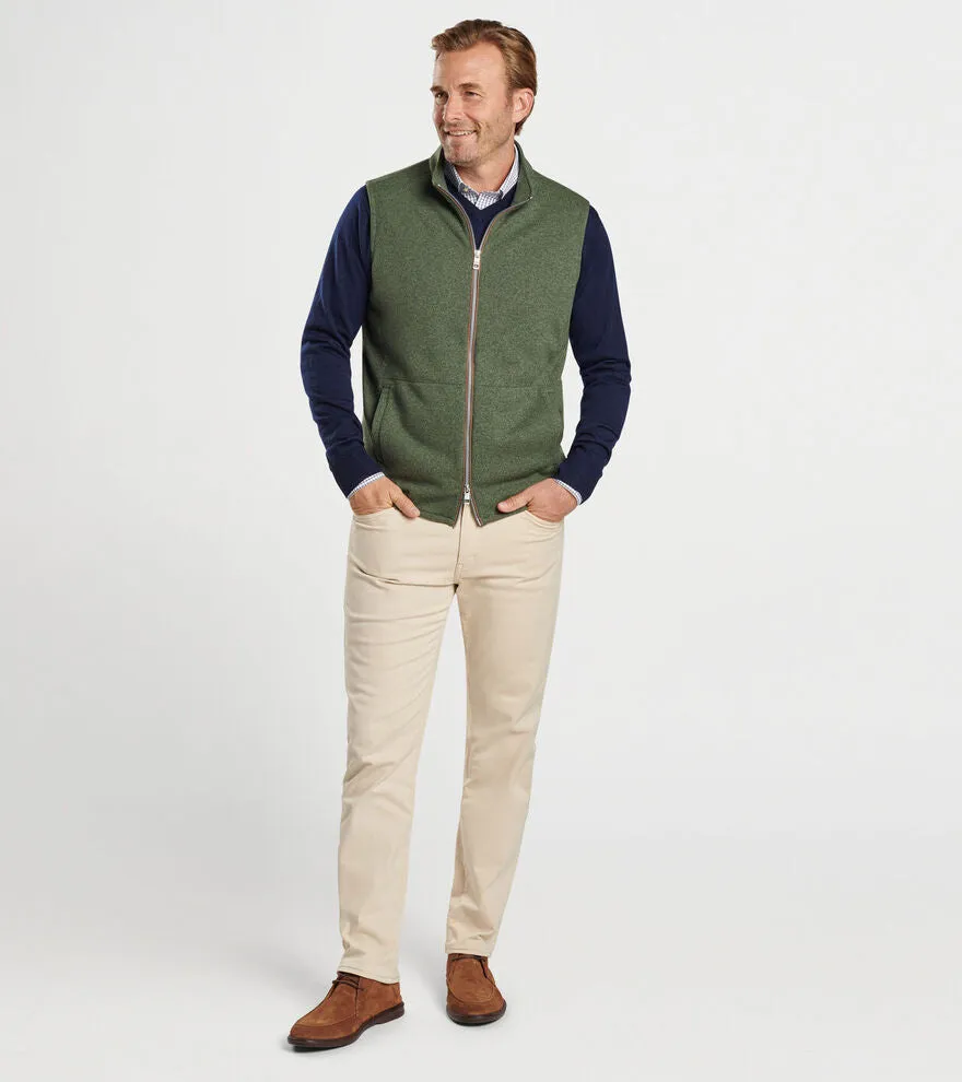 Peter Millar Crown Sweater Fleece Vest (Dark Olive)