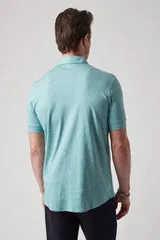 Raffi The Linden Short Sleeve Button Front Shirt RW22210 | Seaglass | Aqua Collection