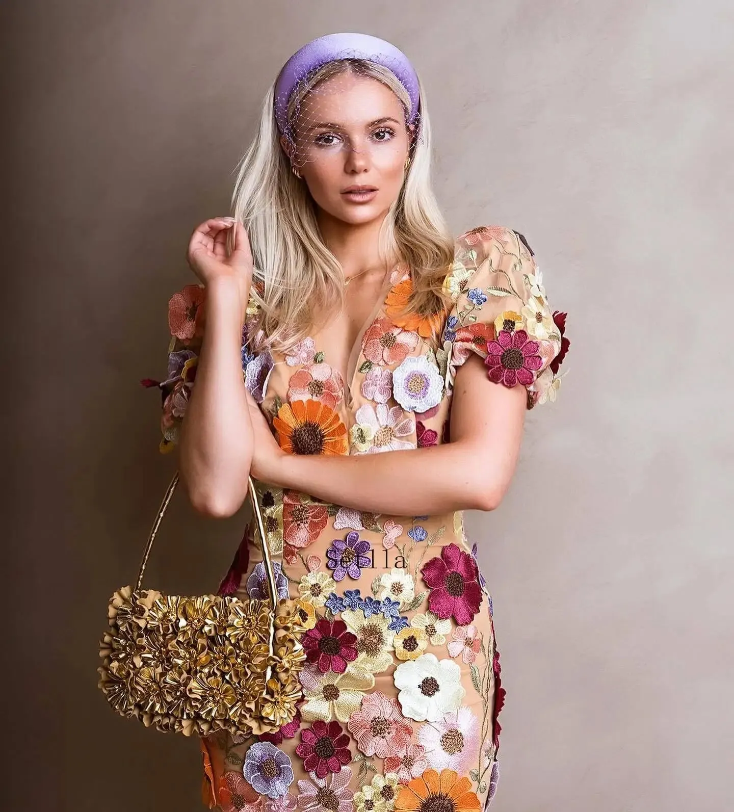 Ruffled Colorful Sling Mini Dress