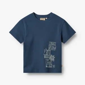 T-Shirt S/S Ben - blue waves