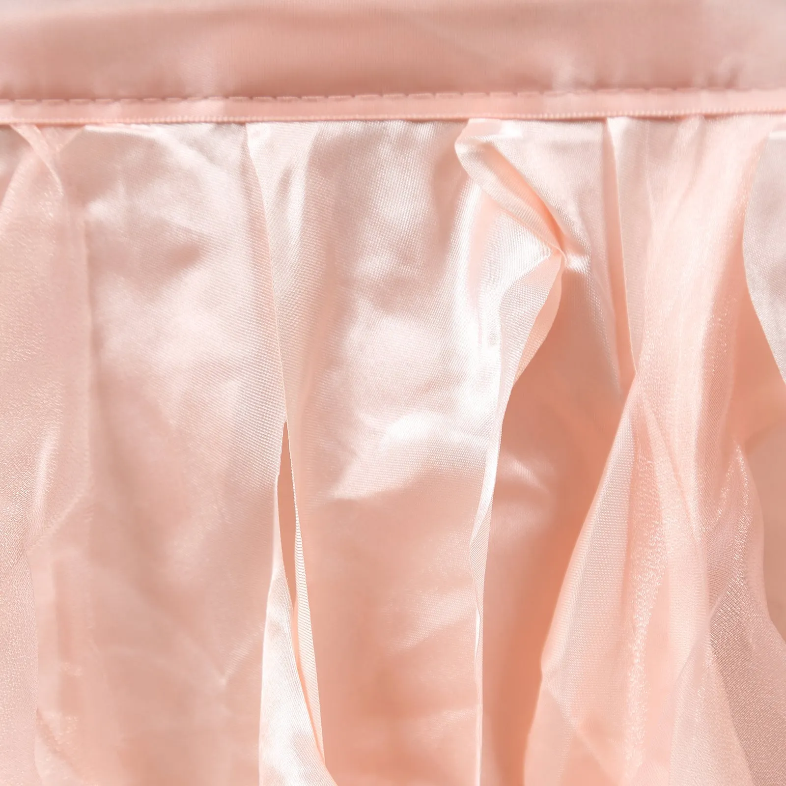 Taffeta Table Skirt 14ft Blush - Curly Willow Table Cover