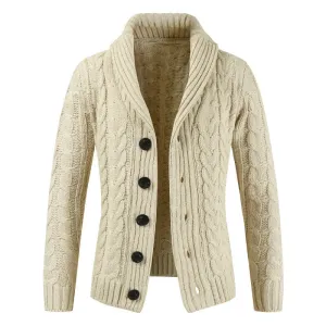 West Louis Trending Lapel Knit Sweater
