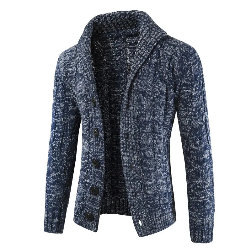 West Louis Trending Lapel Knit Sweater