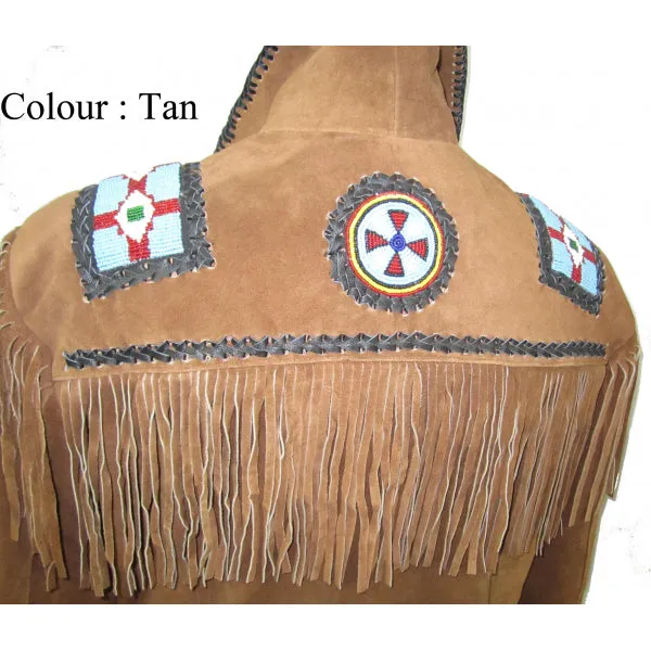 Western Cow Boy Leather Suede Fringe - Huron Jacket 140